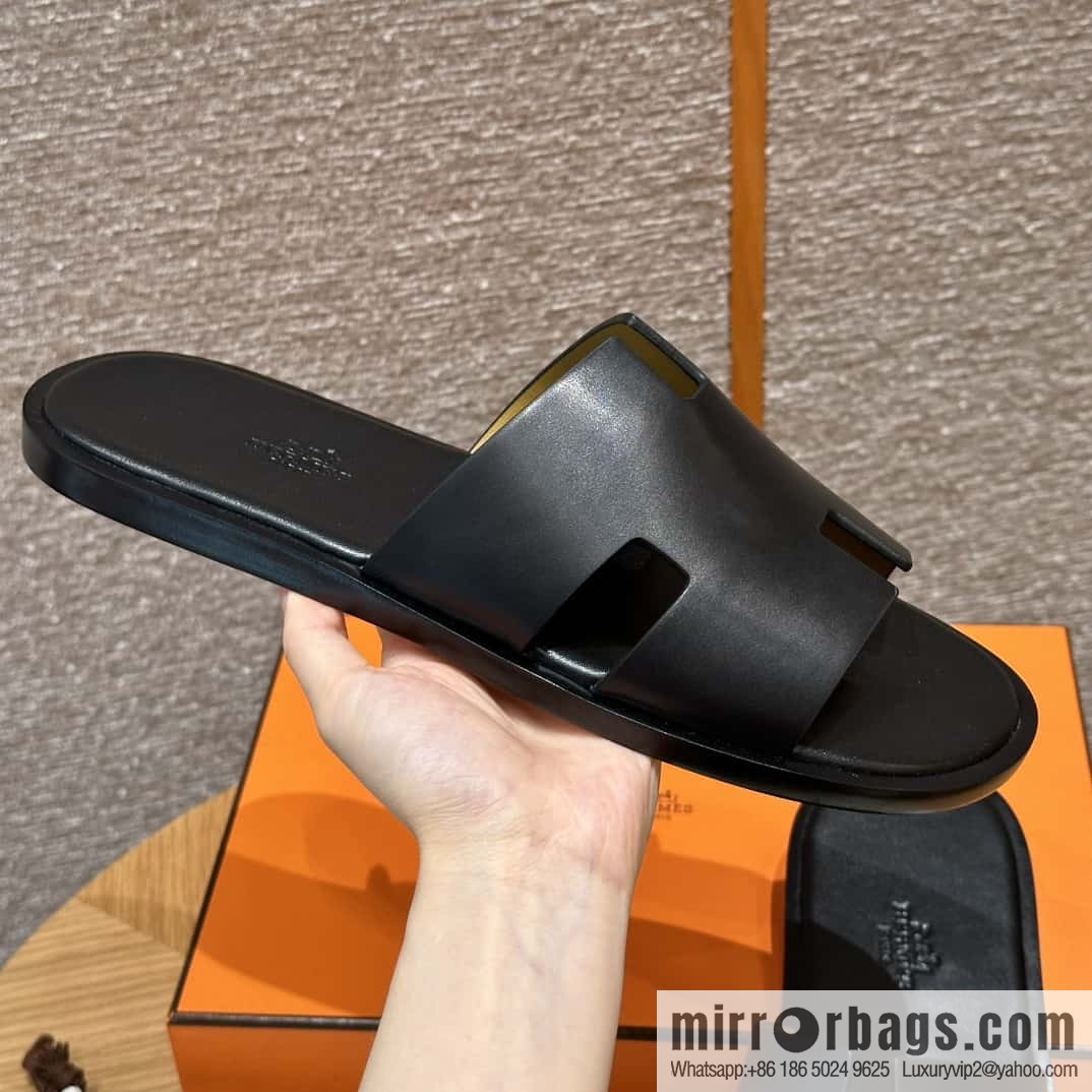 Hermès 182 Men's slippers Black/89/Black