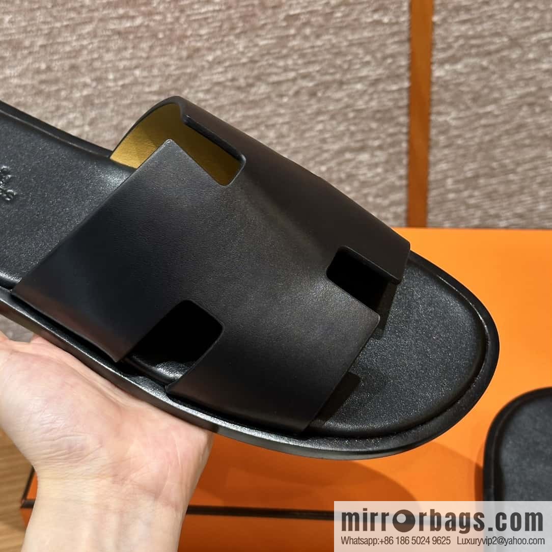 Hermès 182 Men's slippers Black/89/Black