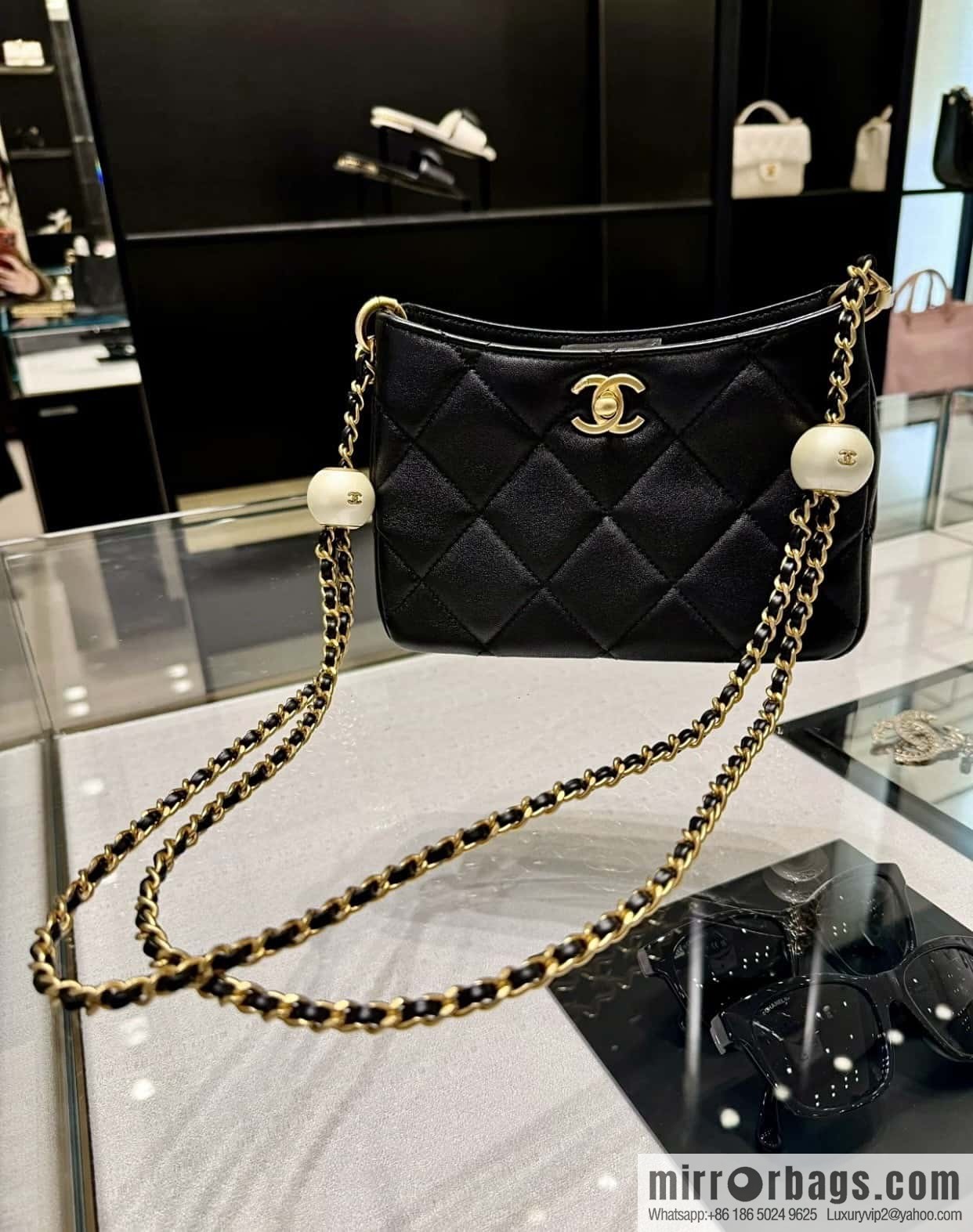 CHANEL 24S Spring/Summer Double Pearl Tangyuan Hobo AS4859