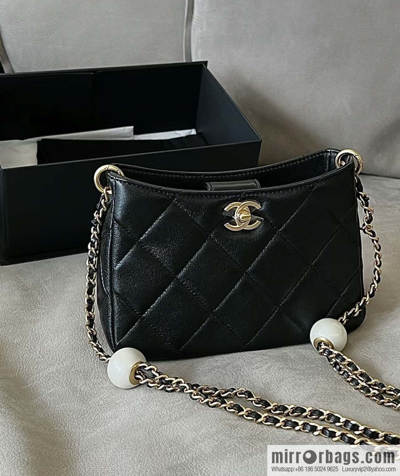 CHANEL 24S Spring/Summer Double Pearl Tangyuan Hobo AS4859