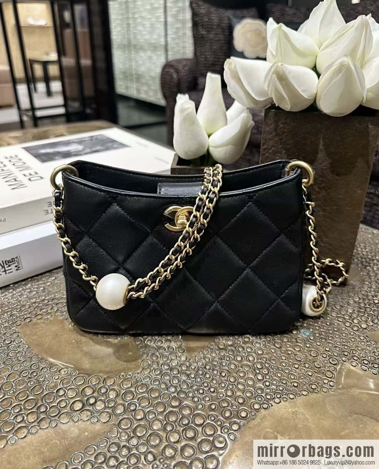 CHANEL 24S Spring/Summer Double Pearl Tangyuan Hobo AS4859