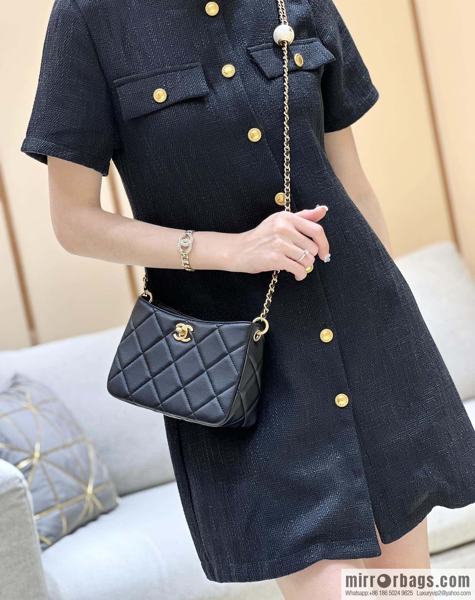 CHANEL 24S Spring/Summer Double Pearl Tangyuan Hobo AS4859