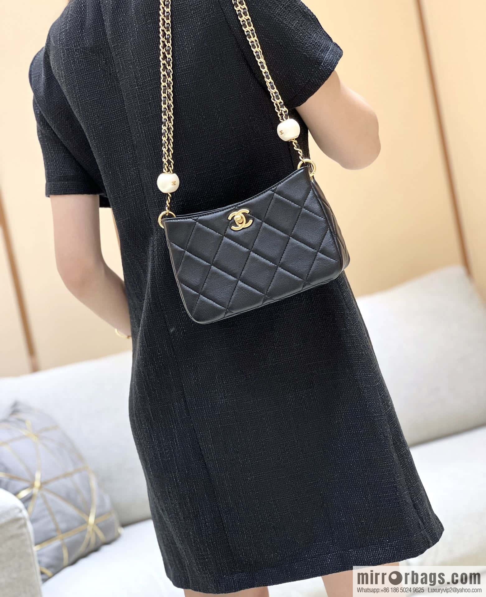 CHANEL 24S Spring/Summer Double Pearl Tangyuan Hobo AS4859