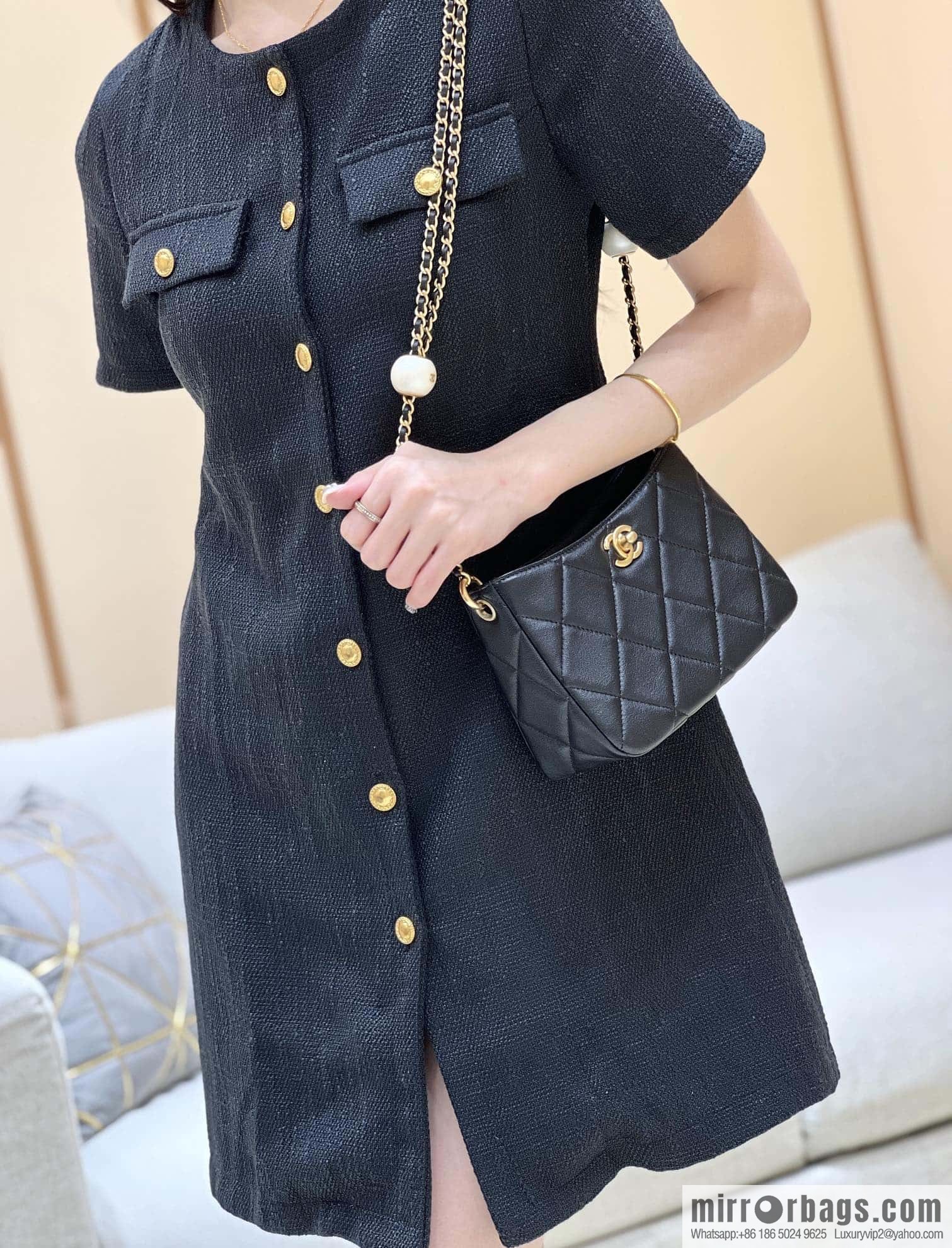 CHANEL 24S Spring/Summer Double Pearl Tangyuan Hobo AS4859