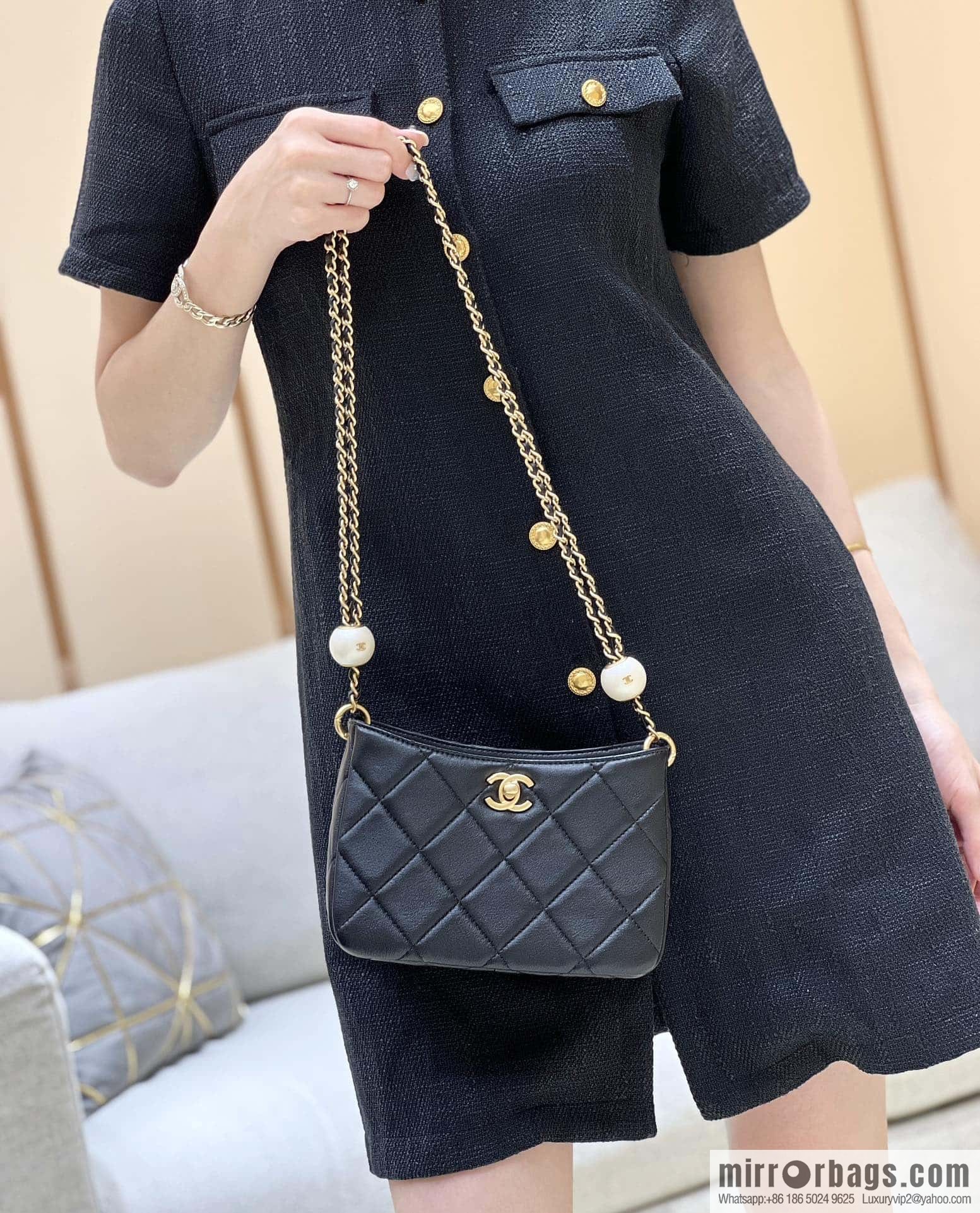 CHANEL 24S Spring/Summer Double Pearl Tangyuan Hobo AS4859