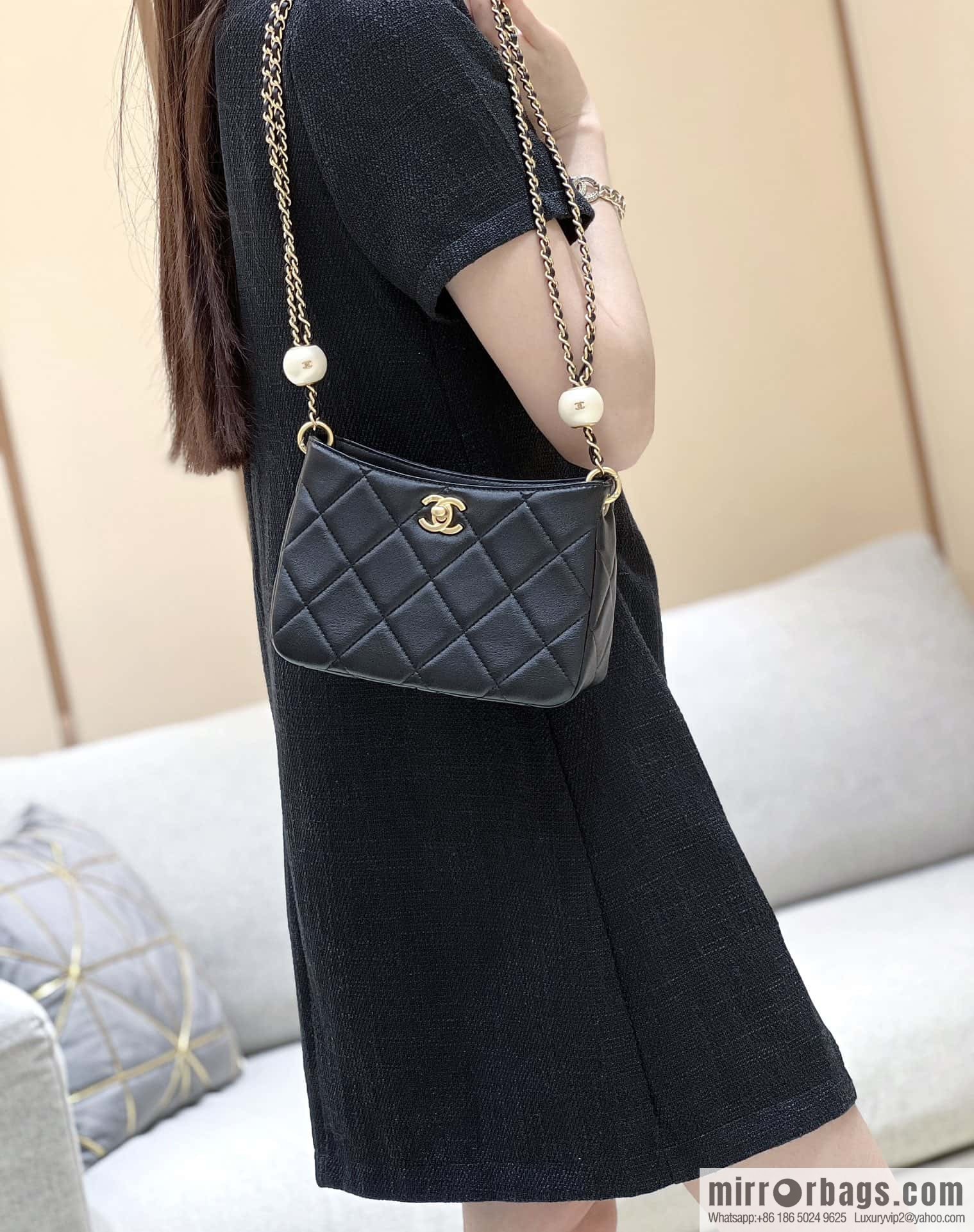 CHANEL 24S Spring/Summer Double Pearl Tangyuan Hobo AS4859