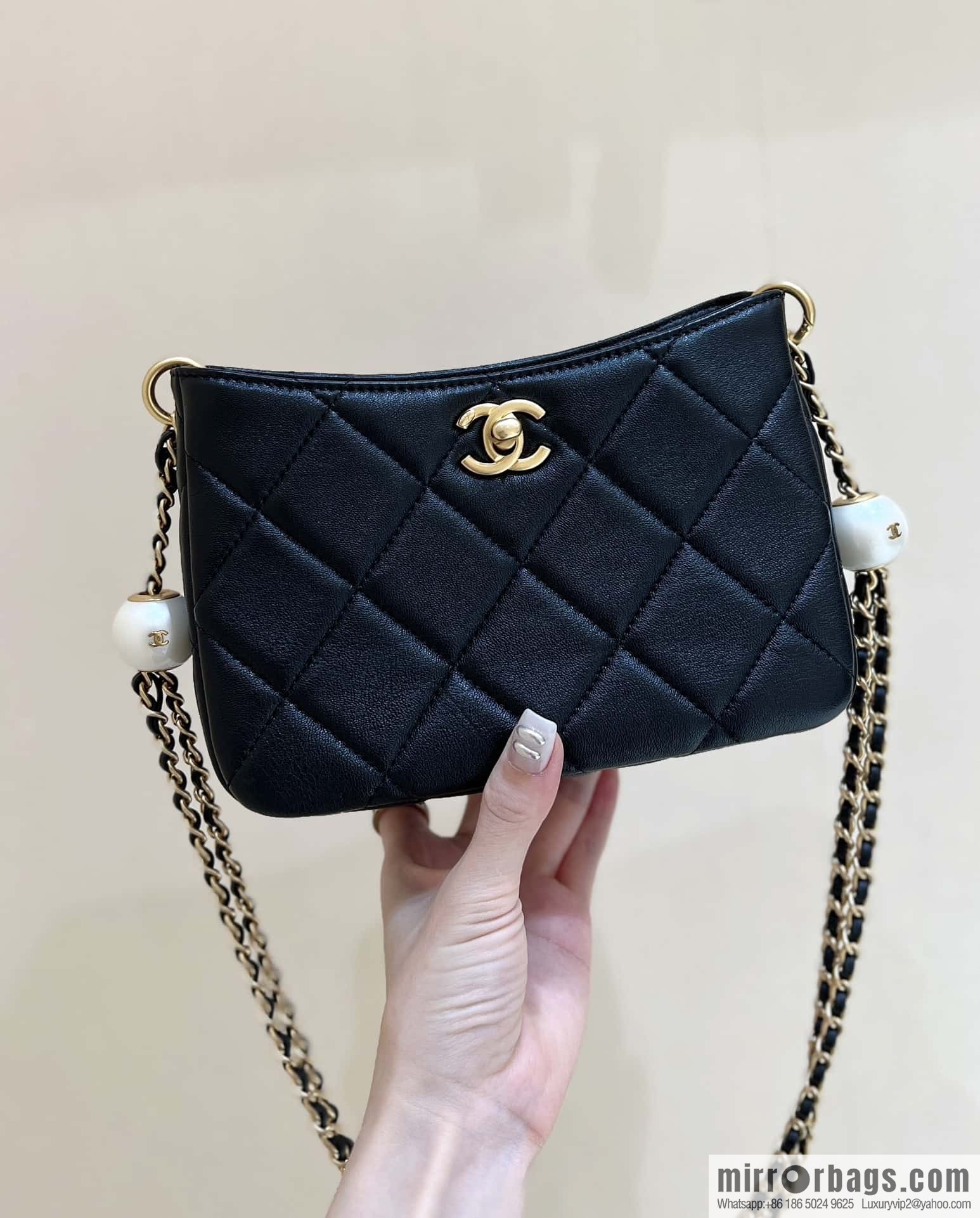 CHANEL 24S Spring/Summer Double Pearl Tangyuan Hobo AS4859