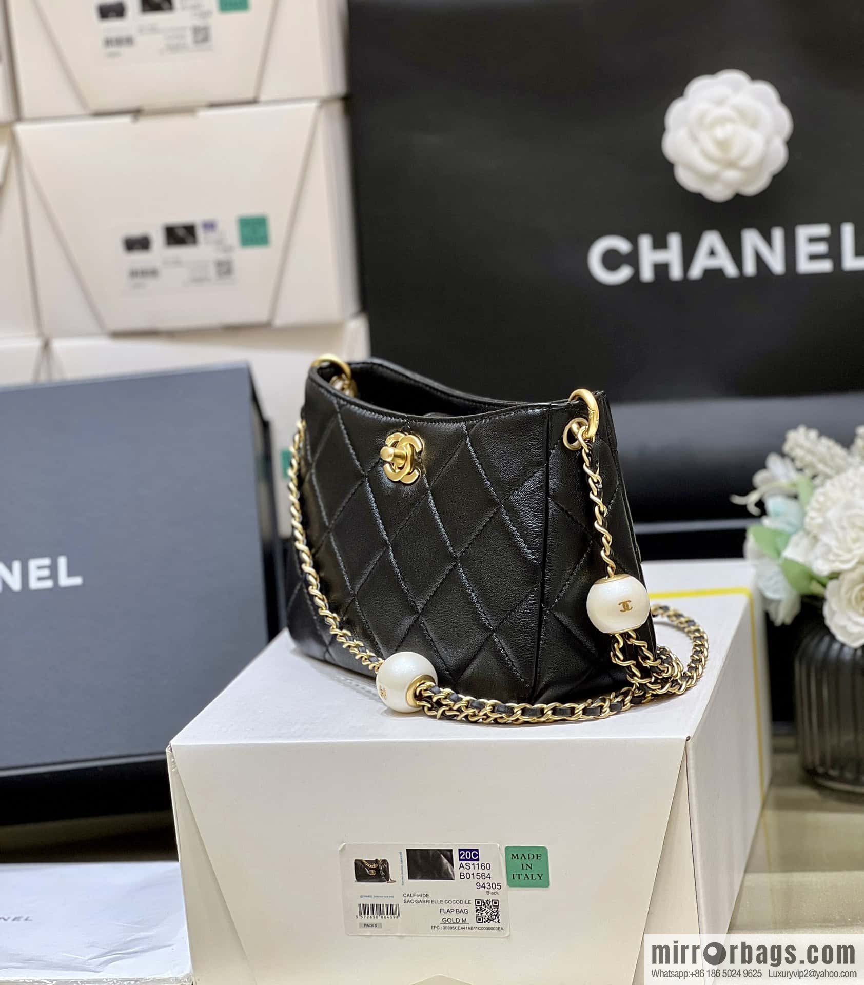 CHANEL 24S Spring/Summer Double Pearl Tangyuan Hobo AS4859