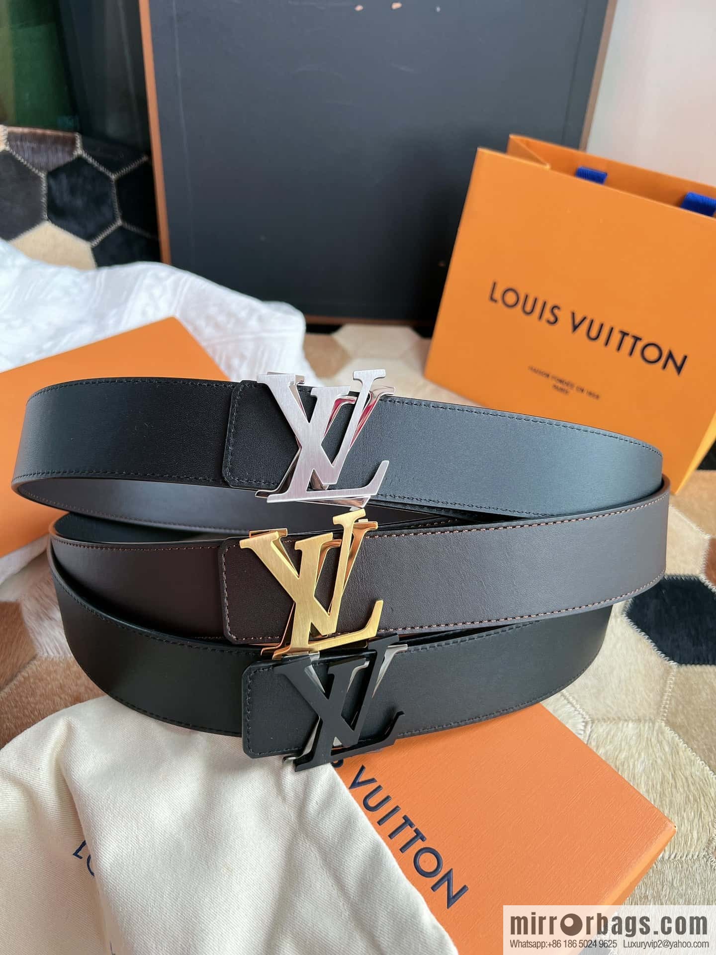LV/Louis Vuitton Shake 40mm Double Sided Belt