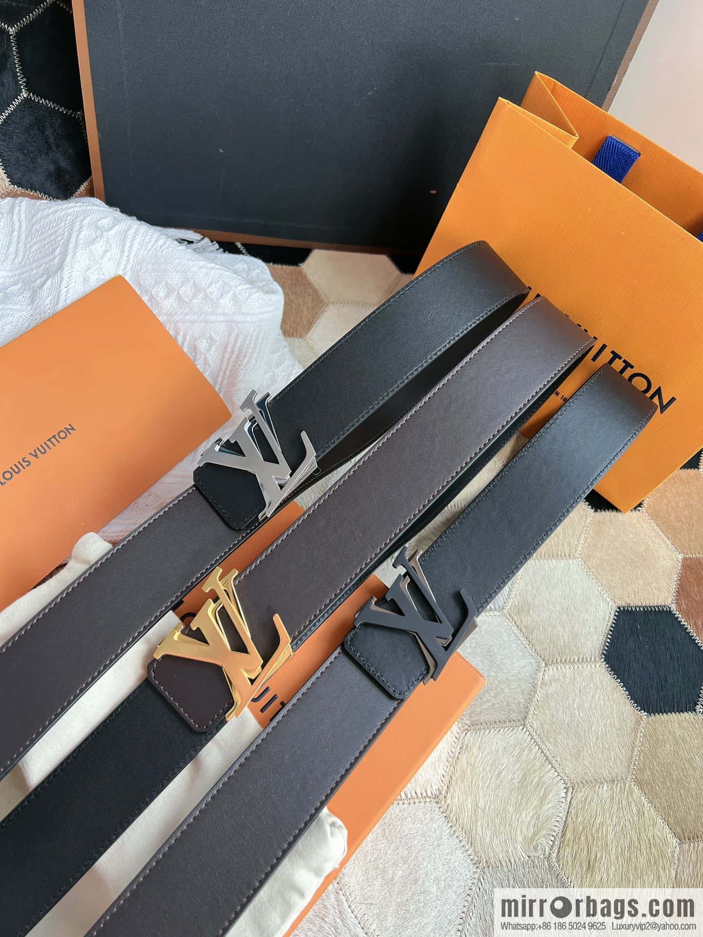 LV/Louis Vuitton Shake 40mm Double Sided Belt