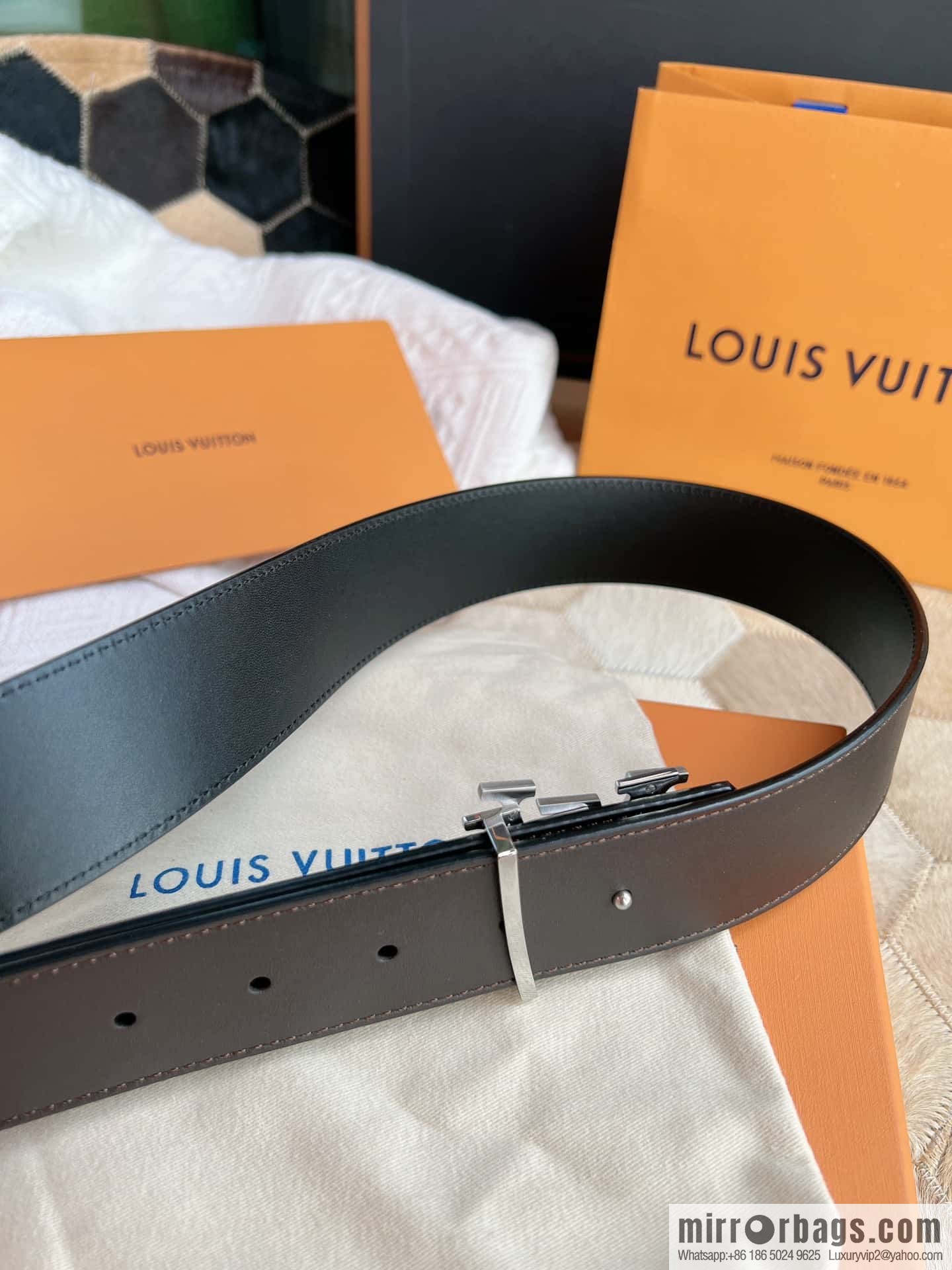 LV/Louis Vuitton Shake 40mm Double Sided Belt