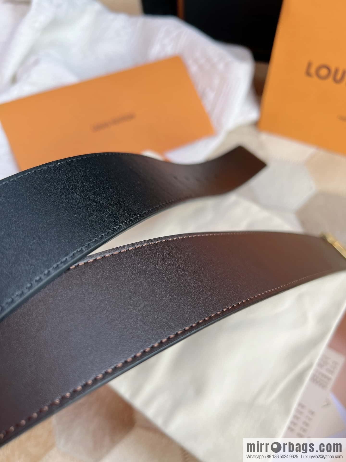 LV/Louis Vuitton Shake 40mm Double Sided Belt