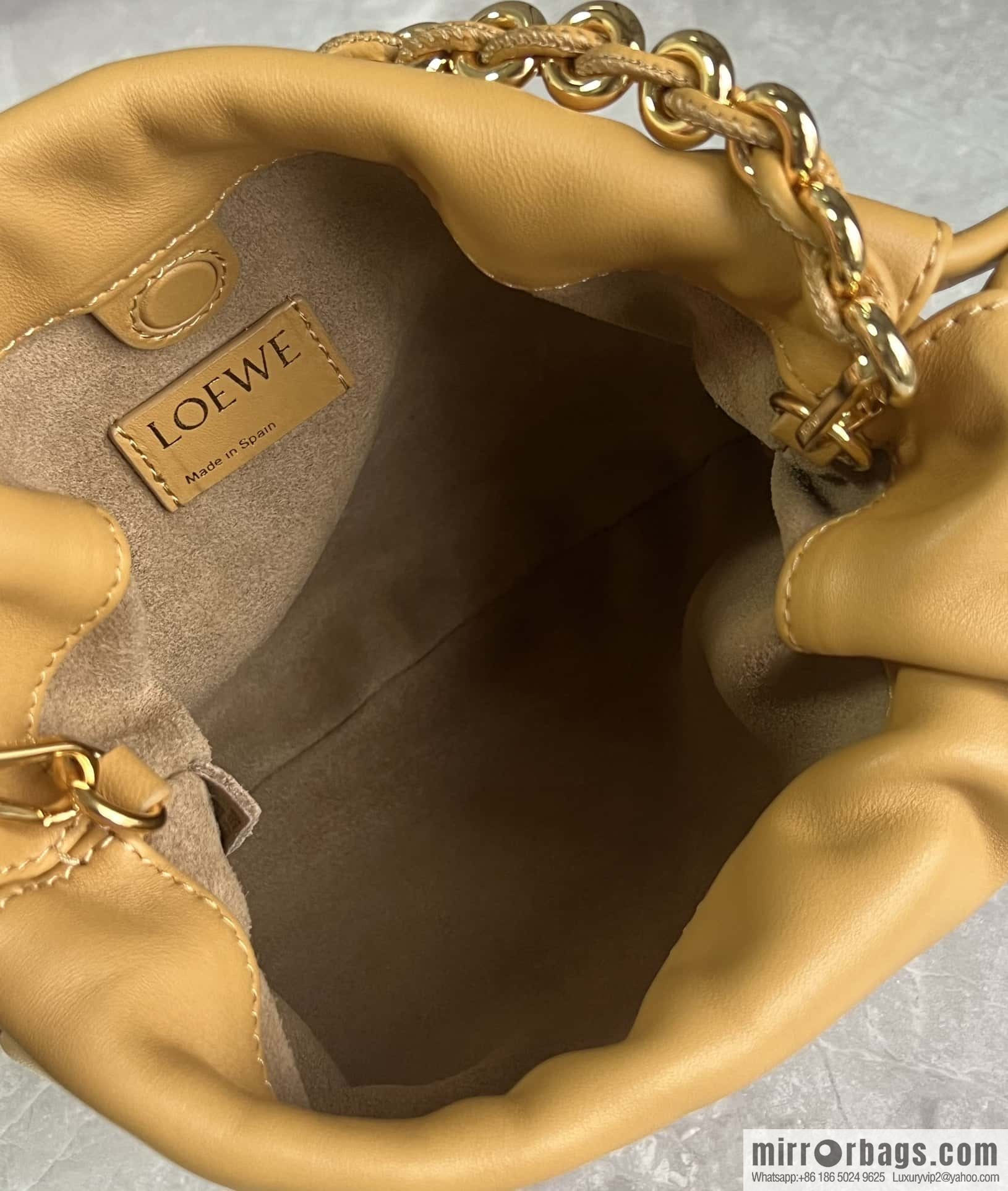 LOEWE Flamenco Purse Bag 0704 Yellow 23cm