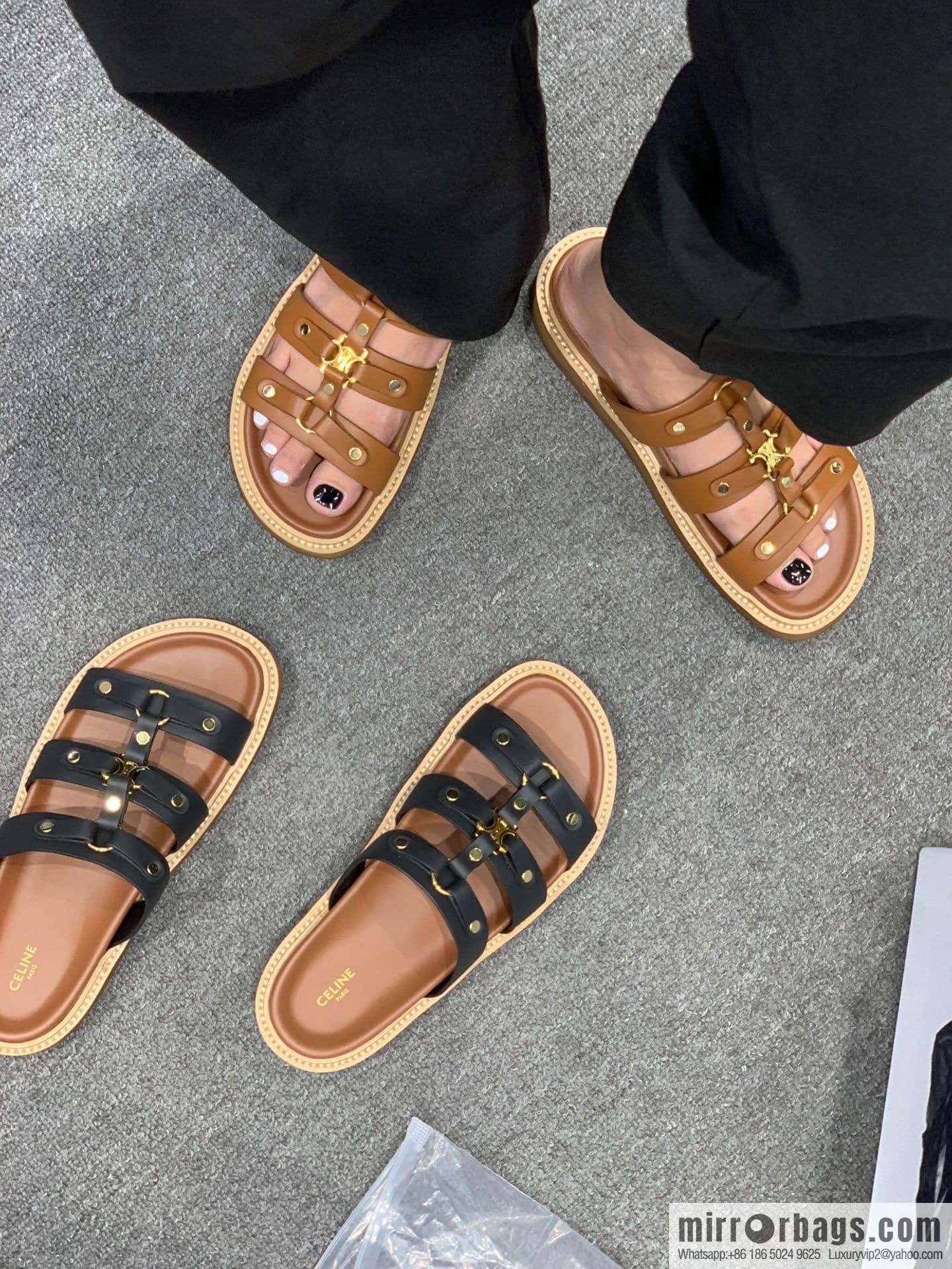 CELINE Roman Arc de Triomphe Platform Sandals