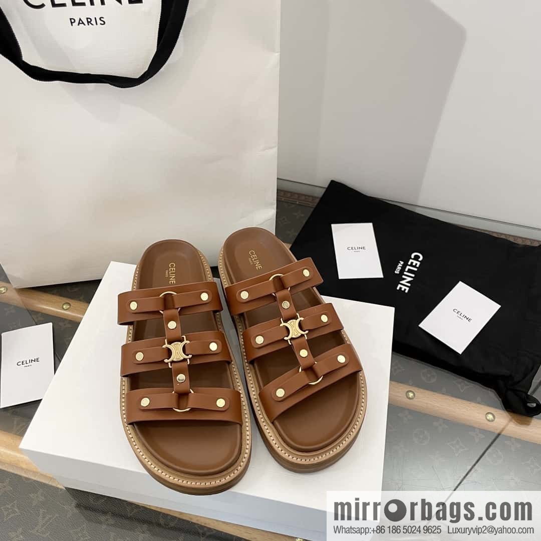 CELINE Roman Arc de Triomphe Platform Sandals