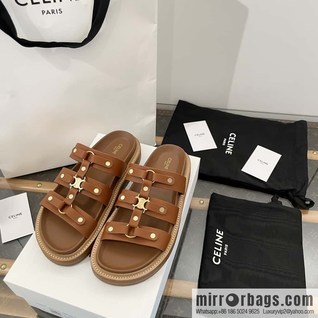 CELINE Roman Arc de Triomphe Platform Sandals