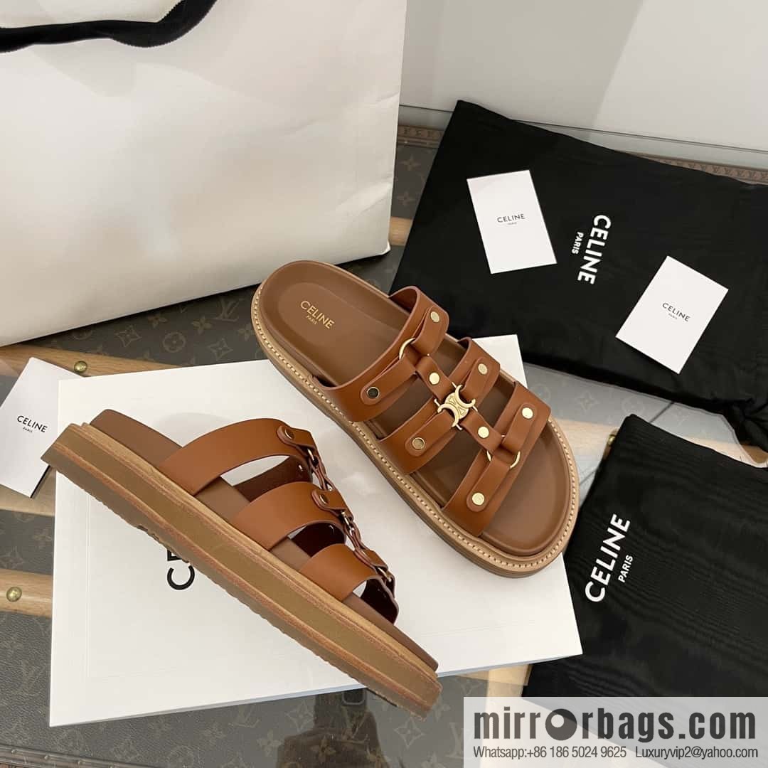 CELINE Roman Arc de Triomphe Platform Sandals