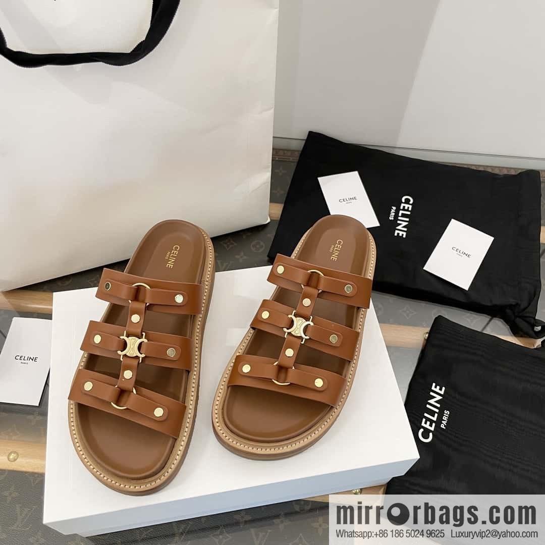 CELINE Roman Arc de Triomphe Platform Sandals