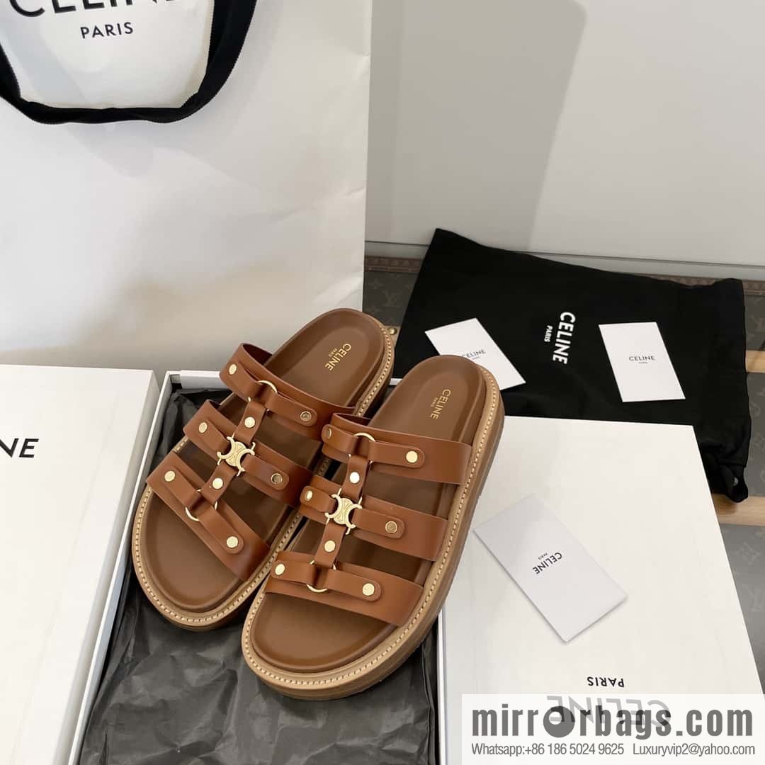 CELINE Roman Arc de Triomphe Platform Sandals