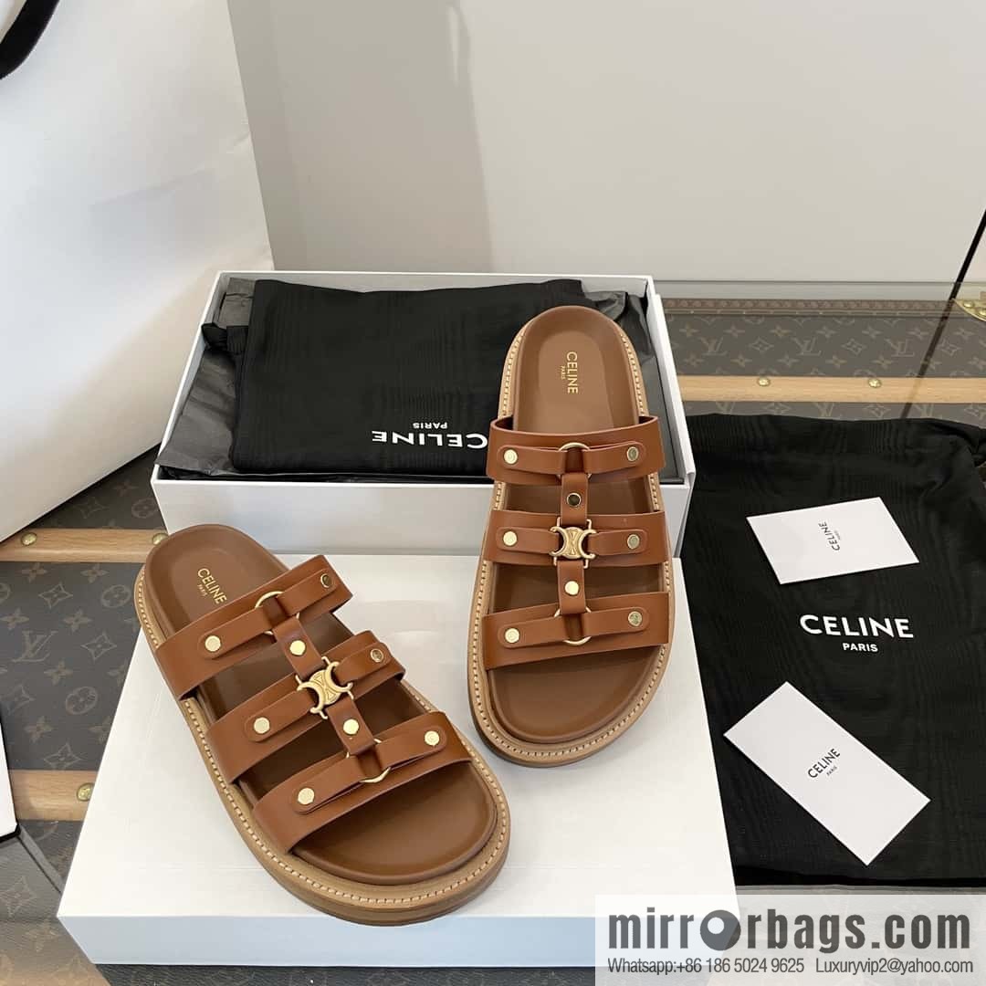 CELINE Roman Arc de Triomphe Platform Sandals