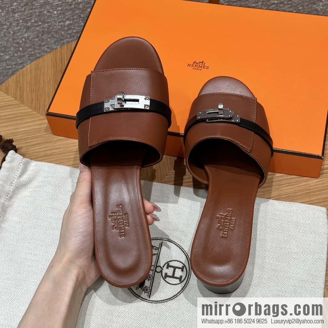 Hermès 187 Gigi Kelly High Heels, Flat Weave/Swift Saddle Red/OG/Rouge Sellier/Black/89/Black