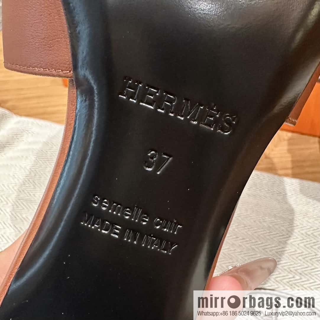 Hermès 187 Gigi Kelly High Heels, Flat Weave/Swift Saddle Red/OG/Rouge Sellier/Black/89/Black