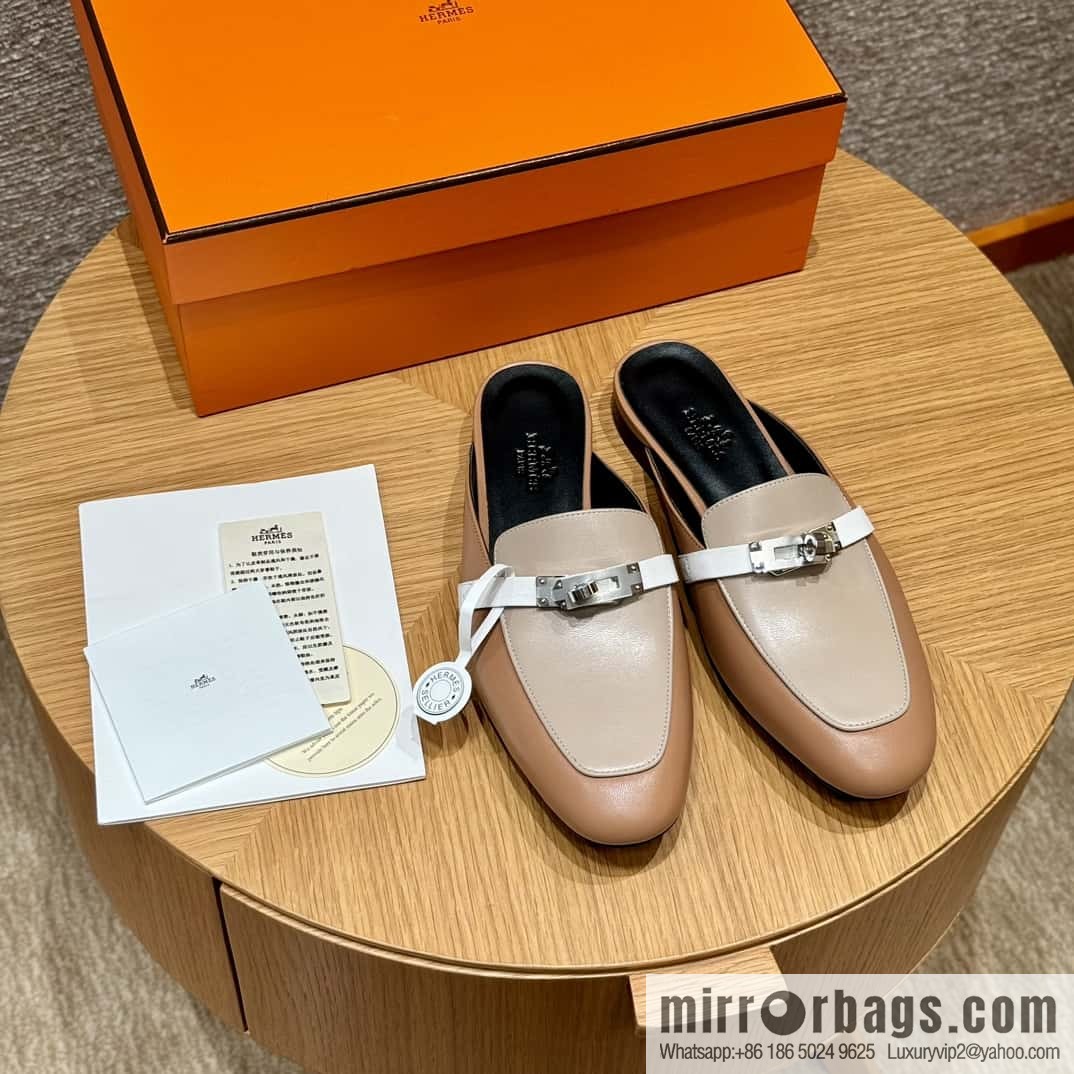 Hermès 181 Oran Sandals, Palm Print/Epsom Pearl Rose/Pearl rose