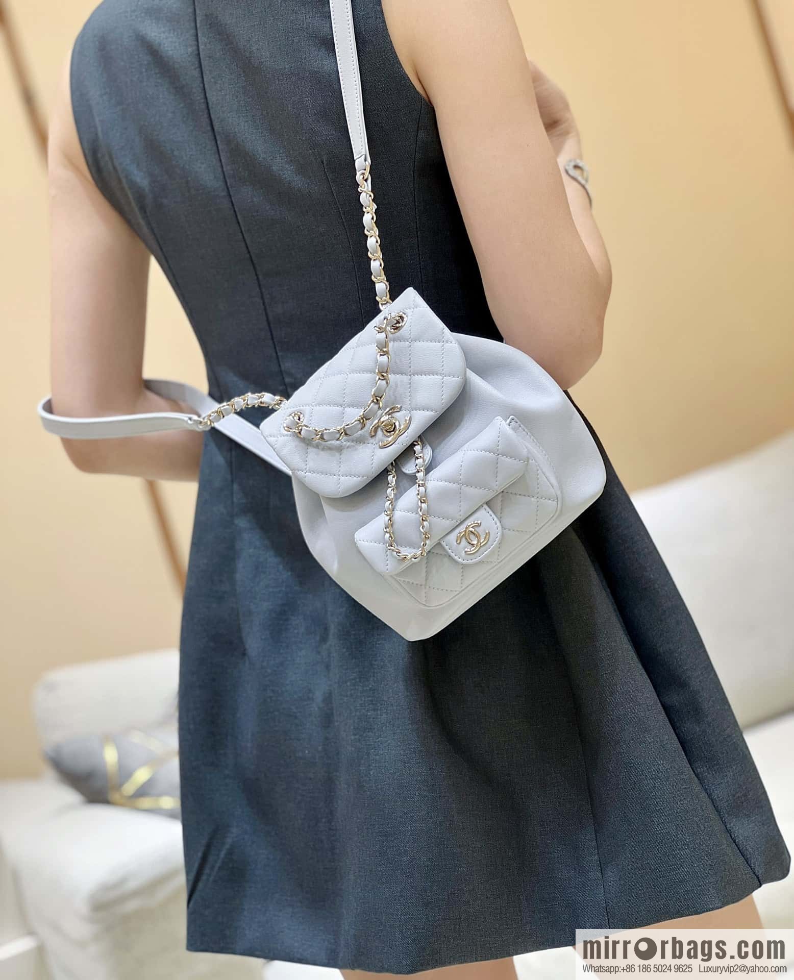 CHANEL classic ten thousand years duma backpack AS2908