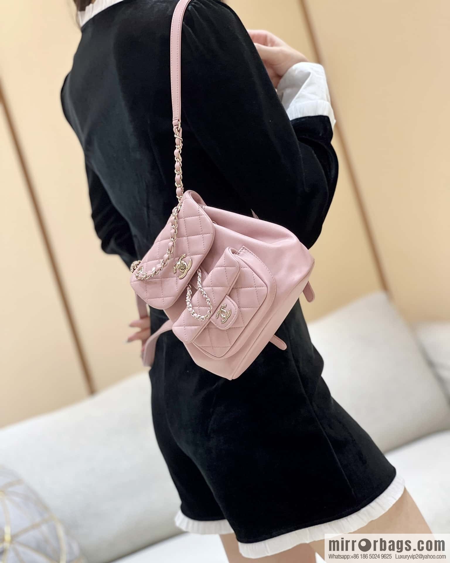 CHANEL classic ten thousand years duma backpack AS2908