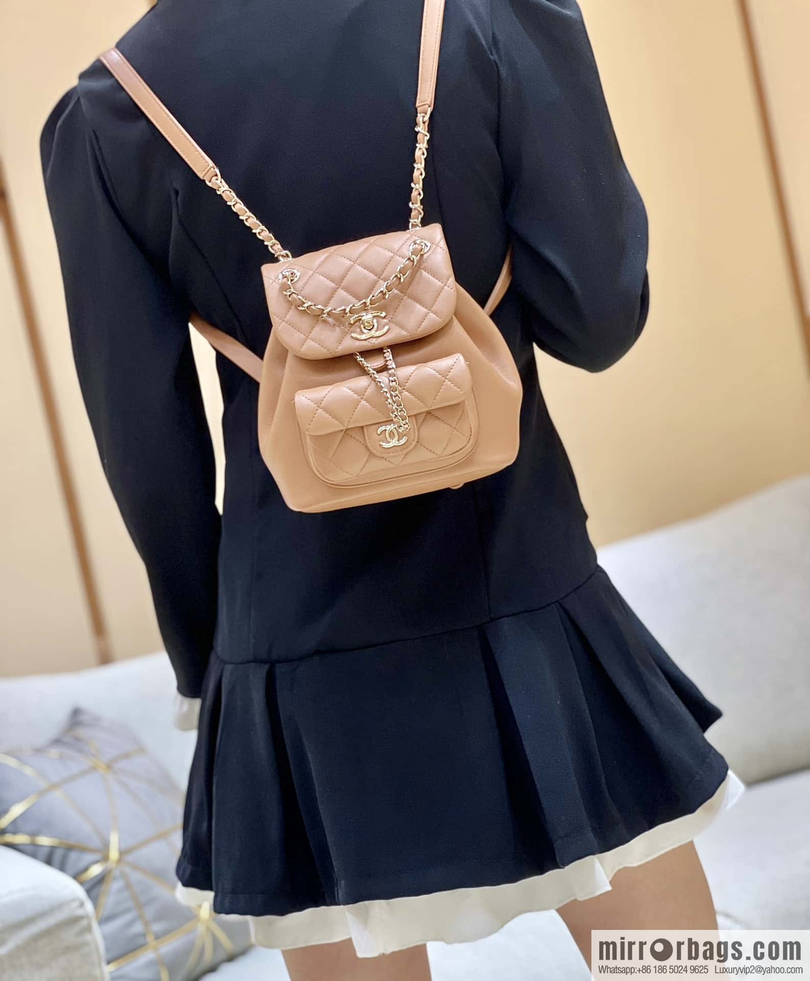 CHANEL classic ten thousand years duma backpack AS2908