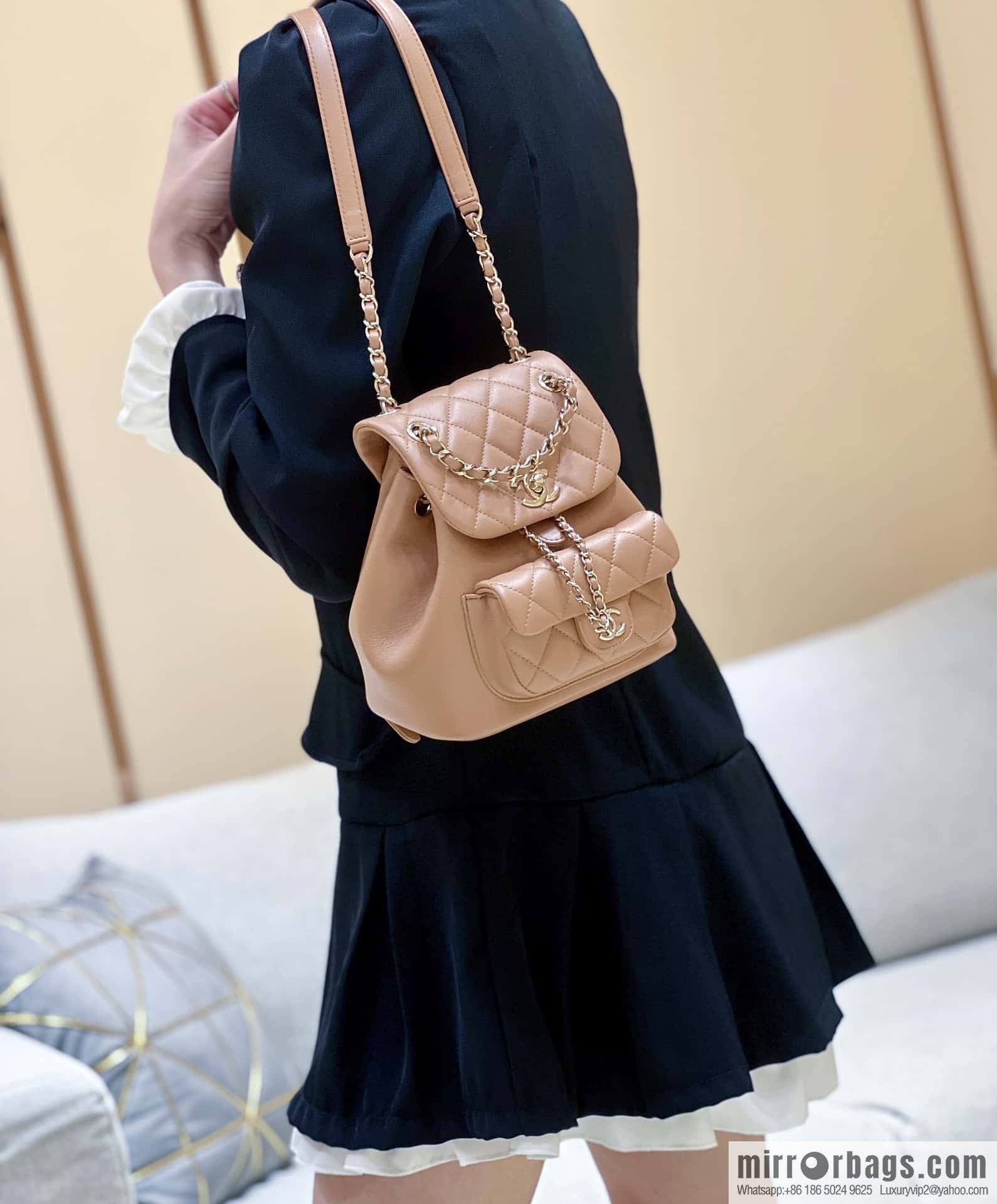CHANEL classic ten thousand years duma backpack AS2908
