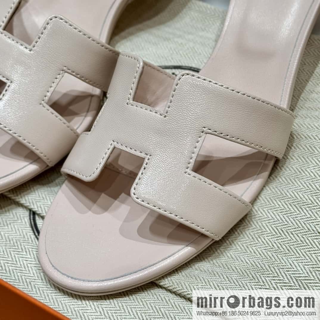 Hermès 185 Oasis high-heeled sandals, plain /Swift petal powder/Petal powder