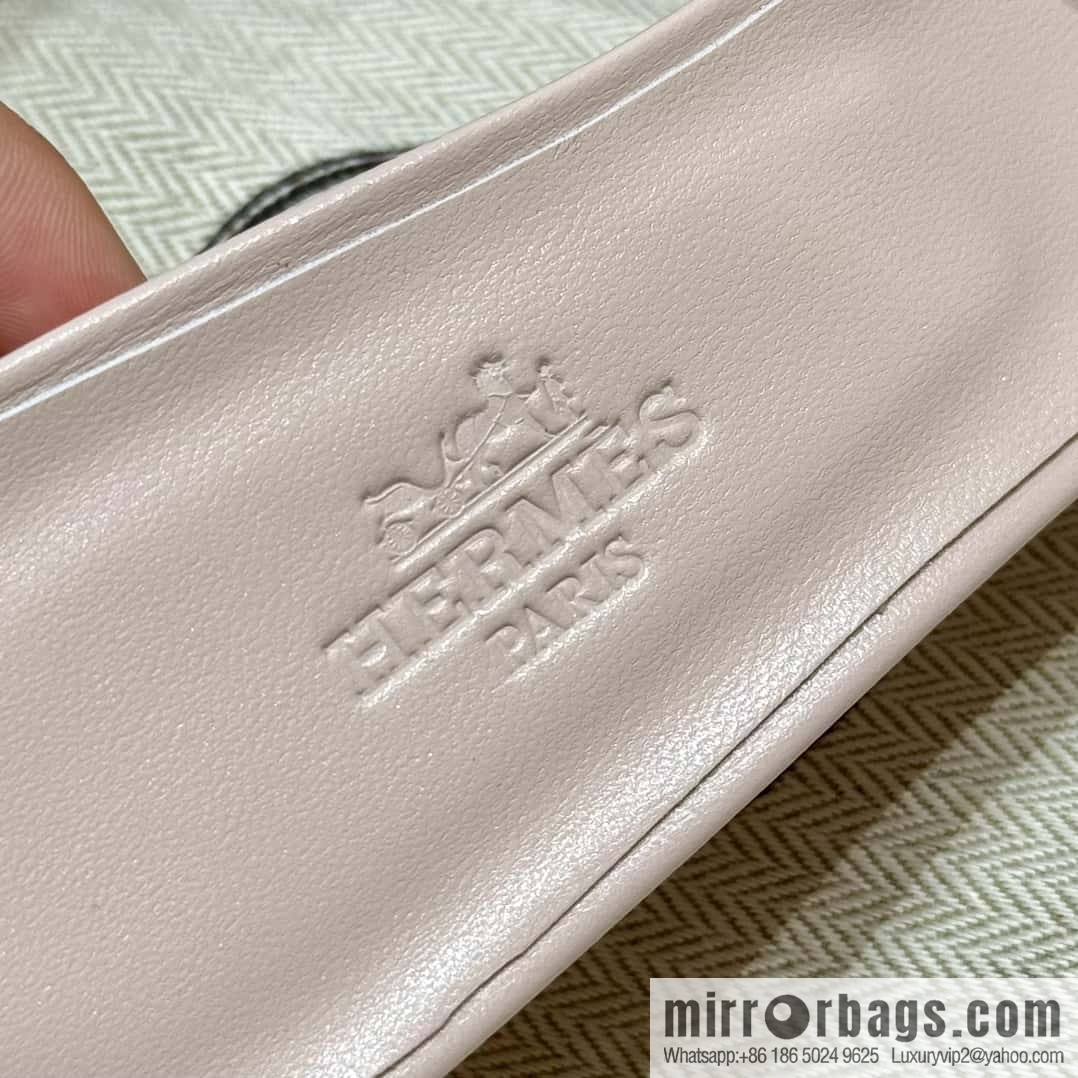 Hermès 185 Oasis high-heeled sandals, plain /Swift petal powder/Petal powder