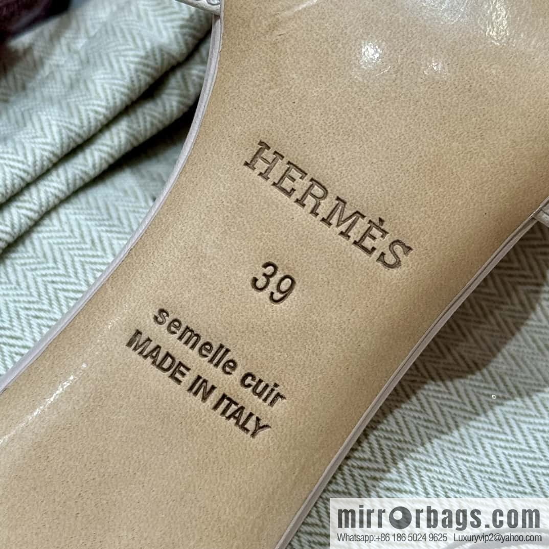 Hermès 185 Oasis high-heeled sandals, plain /Swift petal powder/Petal powder
