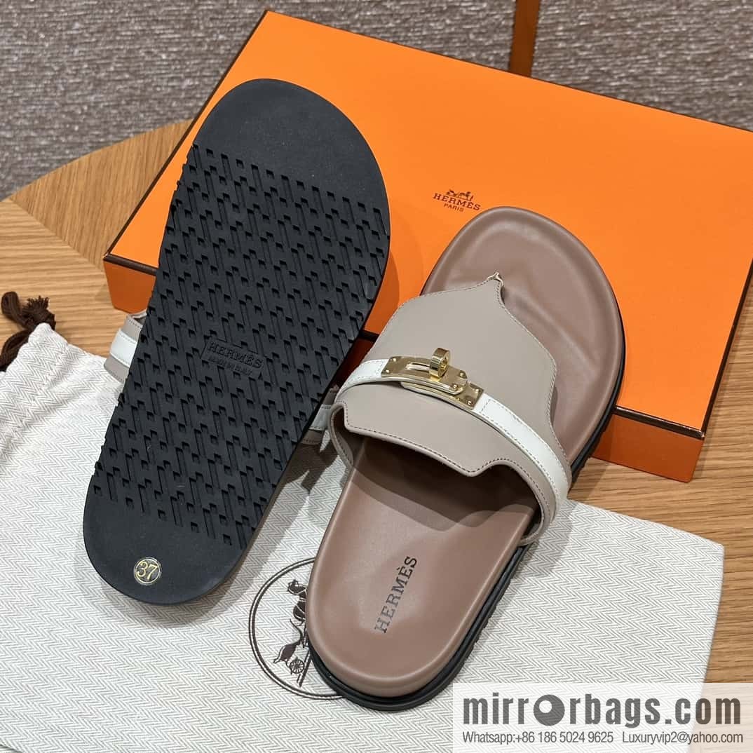 Hermès 258 Empire, plain weave/swift gray-yellow beige/Grayish-yellow beige