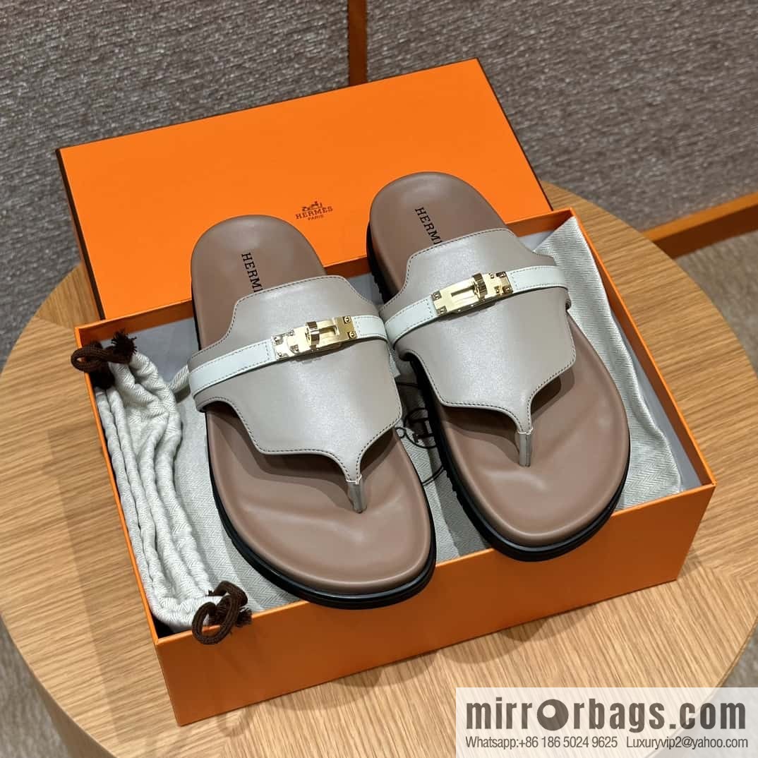Hermès 258 Empire, plain weave/swift gray-yellow beige/Grayish-yellow beige