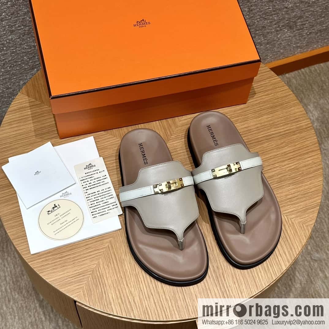 Hermès 258 Empire, plain weave/swift gray-yellow beige/Grayish-yellow beige