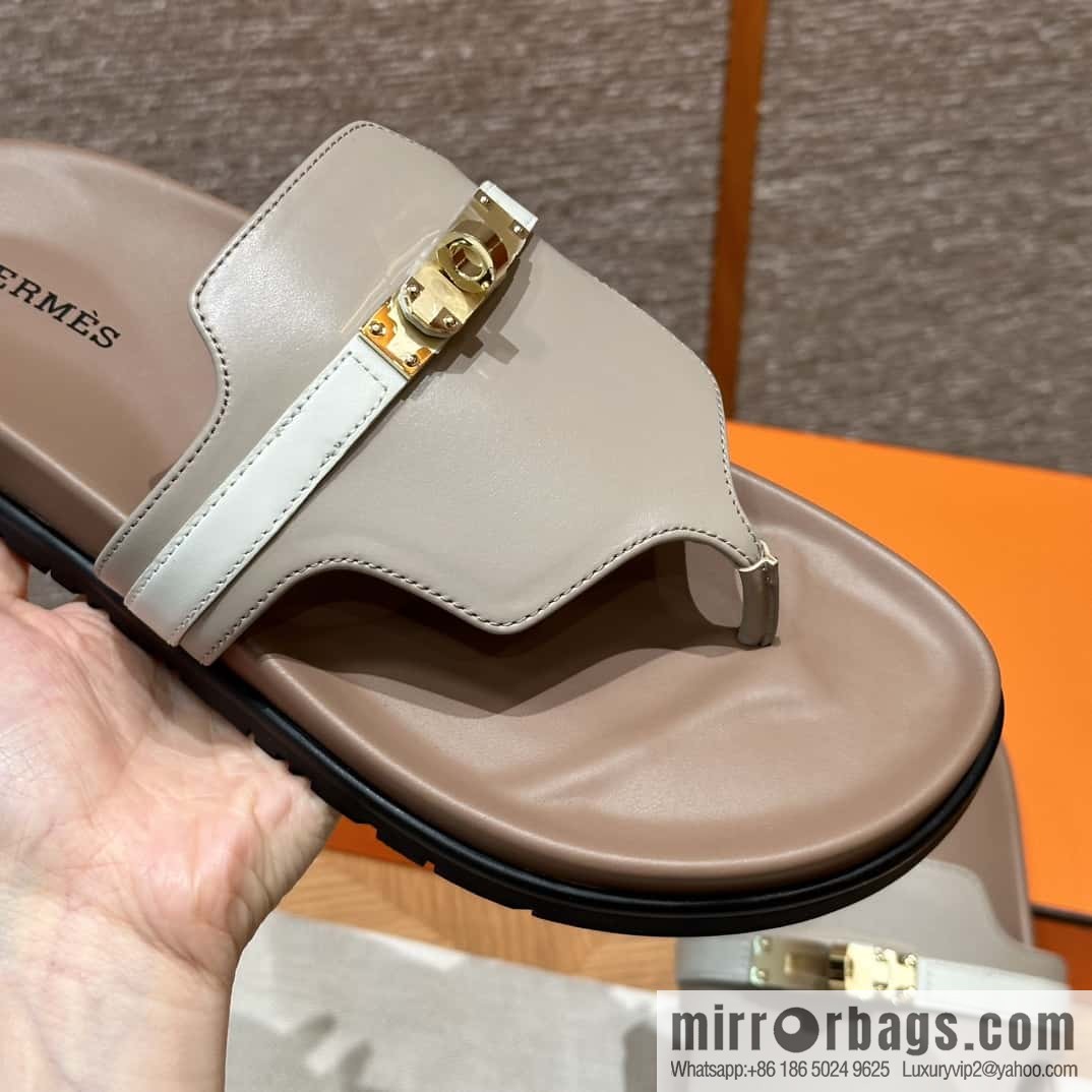 Hermès 258 Empire, plain weave/swift gray-yellow beige/Grayish-yellow beige