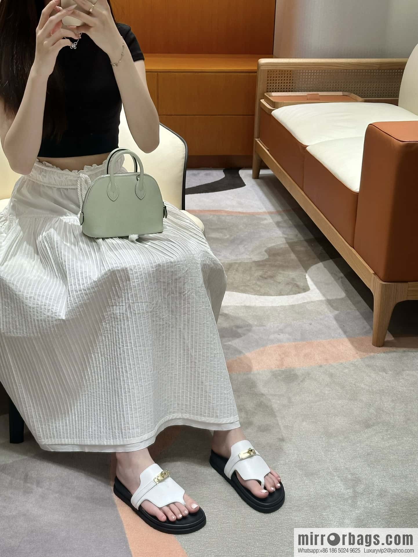 Hermès 258 Empire, plain weave/swift pure white/01/Blanc