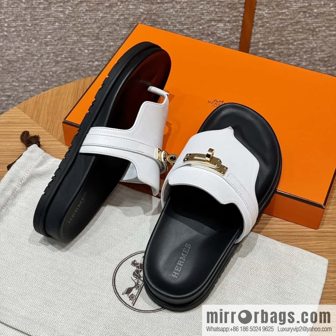 Hermès 258 Empire, plain weave/swift pure white/01/Blanc