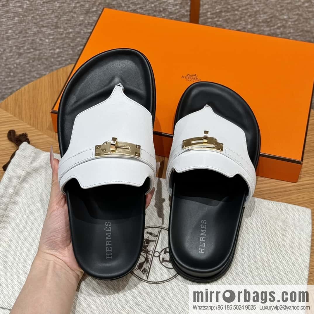 Hermès 258 Empire, plain weave/swift pure white/01/Blanc