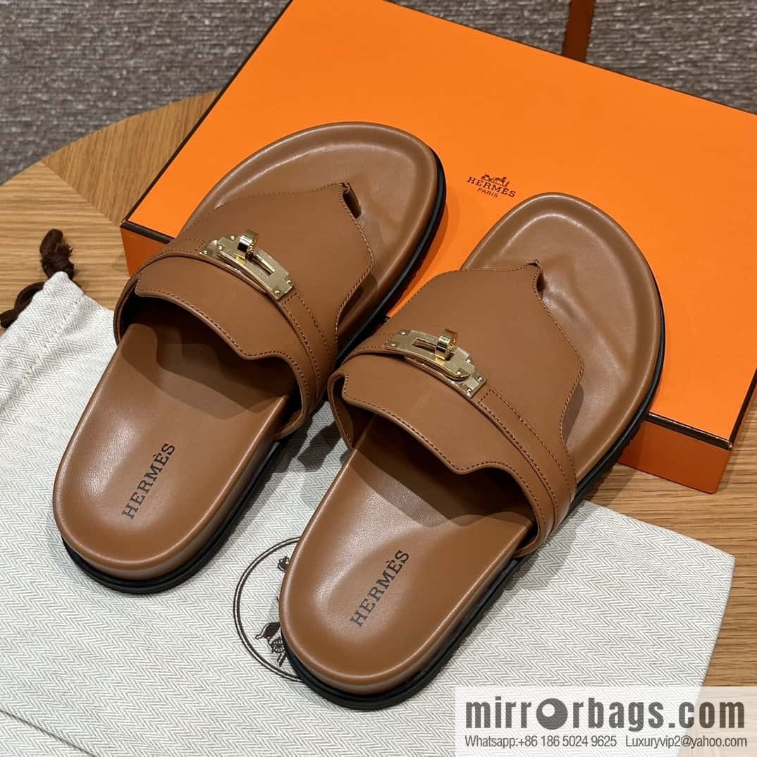 Hermès 258 Empire Leg, Plain Weave/swift Gold Brown/37/Gold