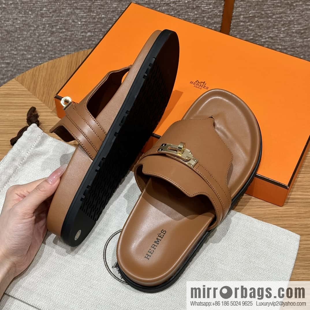 Hermès 258 Empire Leg, Plain Weave/swift Gold Brown/37/Gold