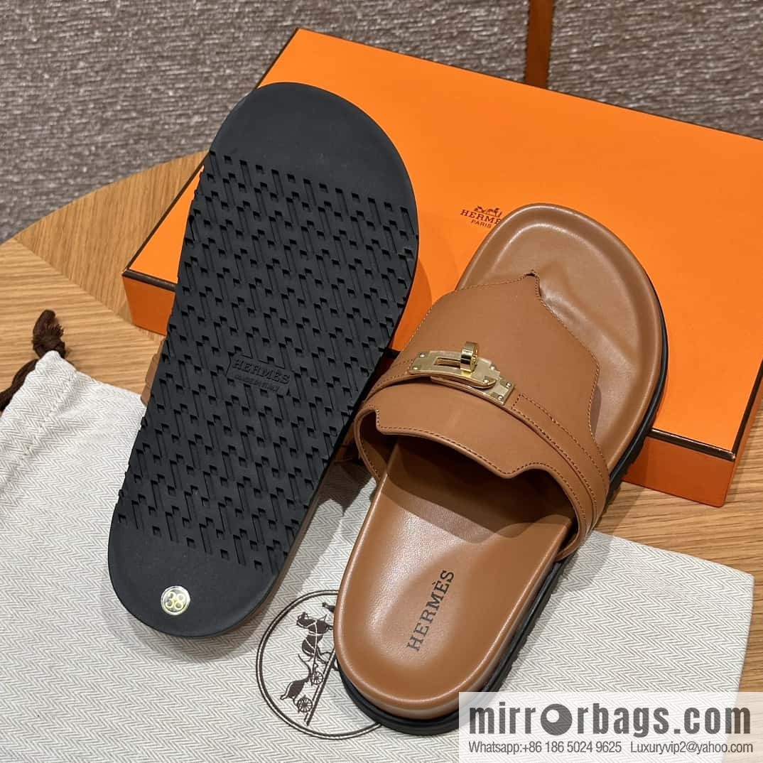 Hermès 258 Empire Leg, Plain Weave/swift Gold Brown/37/Gold