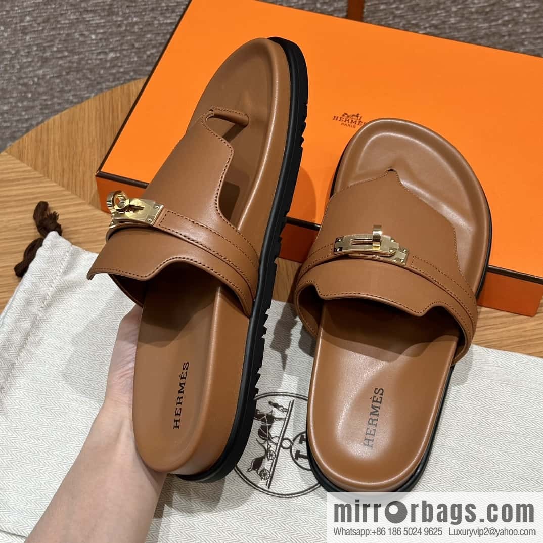 Hermès 258 Empire Leg, Plain Weave/swift Gold Brown/37/Gold