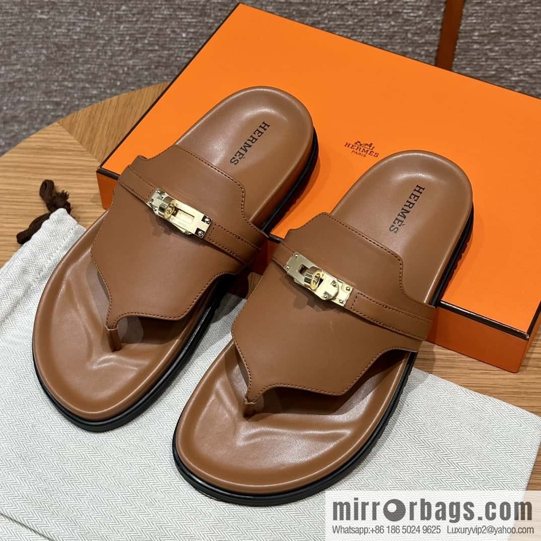 Hermès 258 Empire Leg, Plain Weave/swift Gold Brown/37/Gold