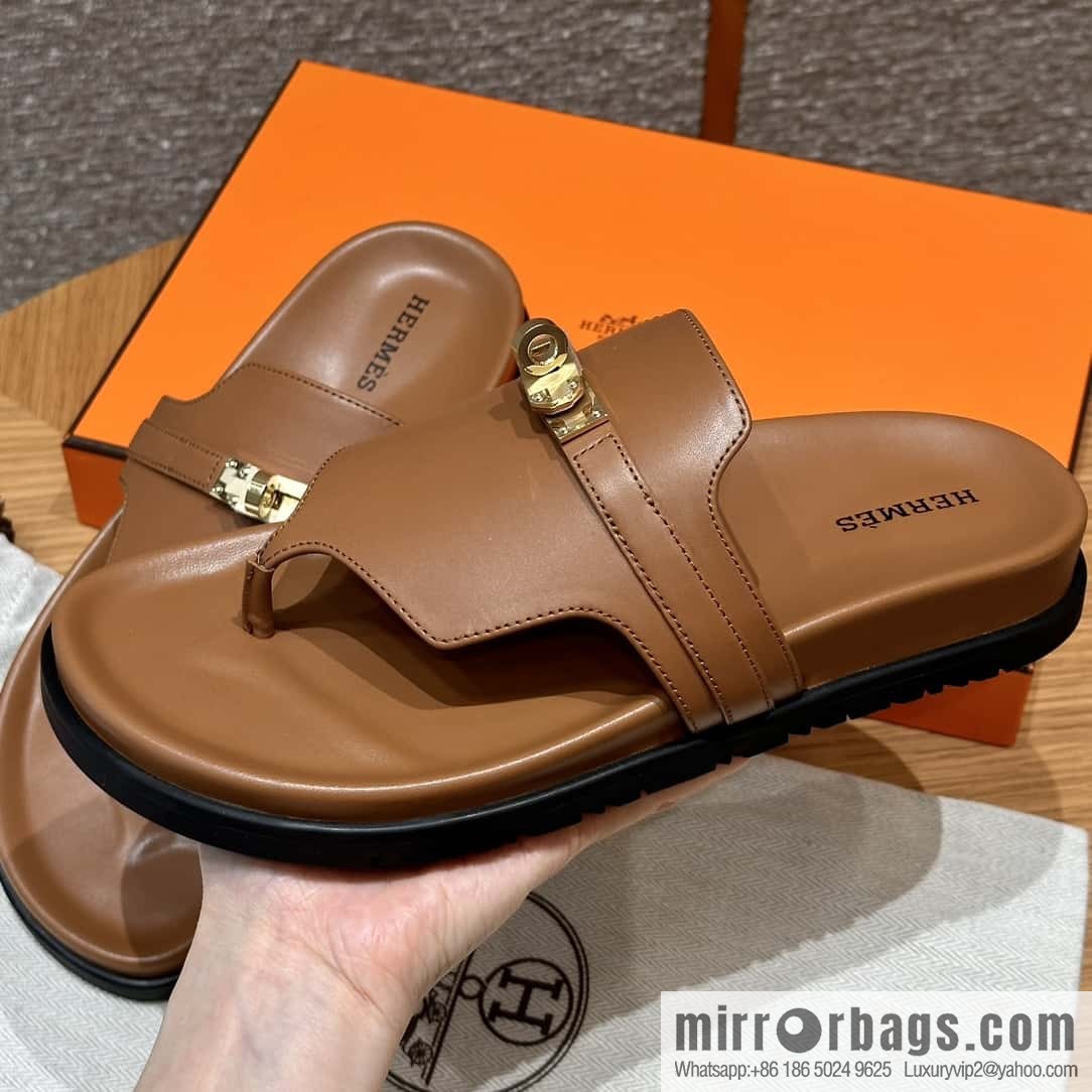 Hermès 258 Empire Leg, Plain Weave/swift Gold Brown/37/Gold