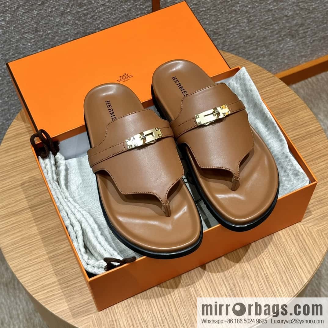 Hermès 258 Empire Leg, Plain Weave/swift Gold Brown/37/Gold