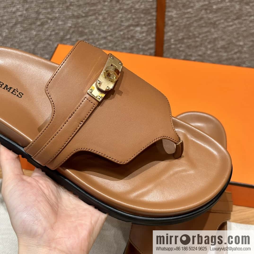 Hermès 258 Empire Leg, Plain Weave/swift Gold Brown/37/Gold