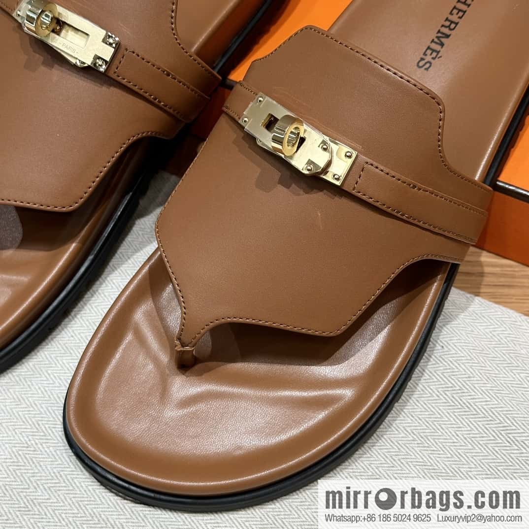 Hermès 258 Empire Leg, Plain Weave/swift Gold Brown/37/Gold